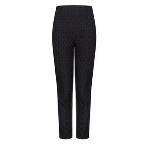 NOCTURNE Black with Pink dots 
Women's Jacquard Pants SZM  $545